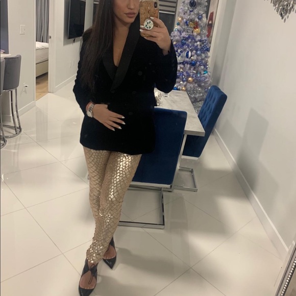 BCBG MAXAZRIA SEQUIN PANT/LEGGING - Medium - Picture 6 of 9